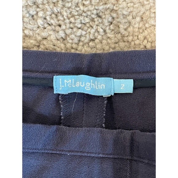 Navy Blue Dress Pants Career Business Casual Work Trousers - Picture 4 of 7